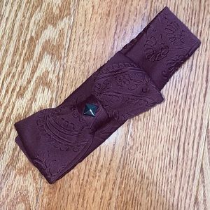 Maroon bow headband! Made in the USA